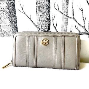TORY BURCH Landon Continental Wallet, French Gray